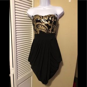 Sweetheart neckline sequin dress strapless